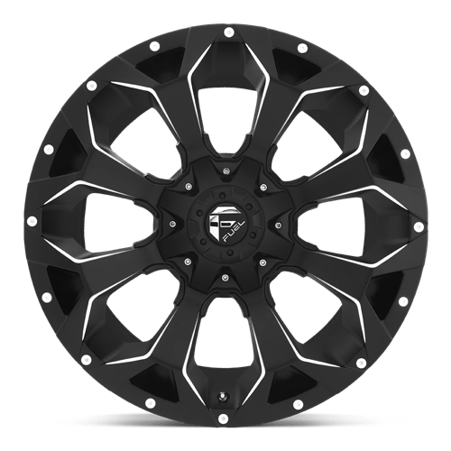 Fuel ASSAULT Matte Black Milled wheel view 3