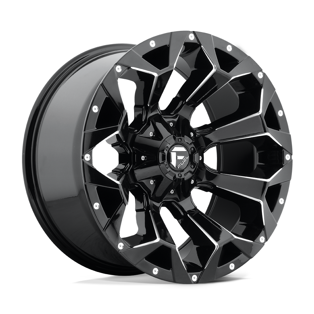 Fuel ASSAULT Gloss Black Milled wheel view 4