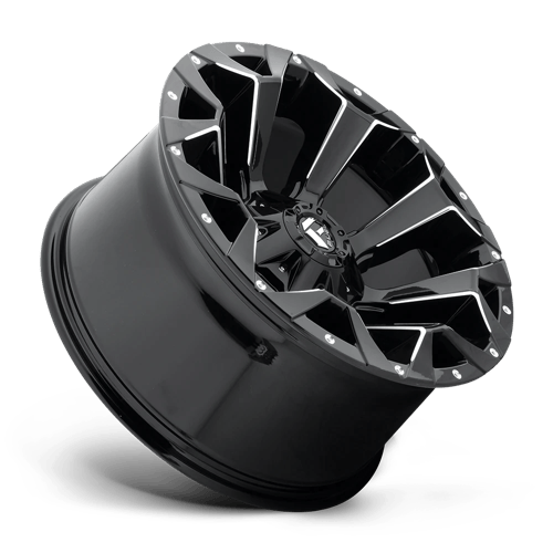 Fuel ASSAULT Gloss Black Milled wheel view 2