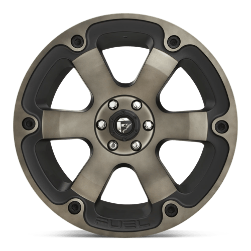 Fuel BEAST Matte Black Double Dark Tint wheel view 3
