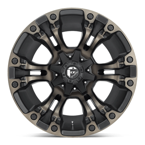 Fuel VAPOR Matte Black Double Dark Tint wheel view 3