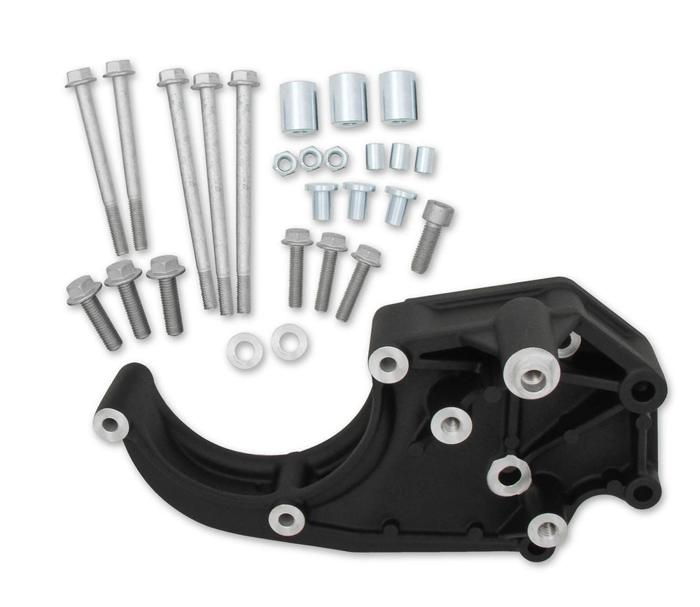 Holley LS Hi Mount Accessory AC RH Bracket  - Black