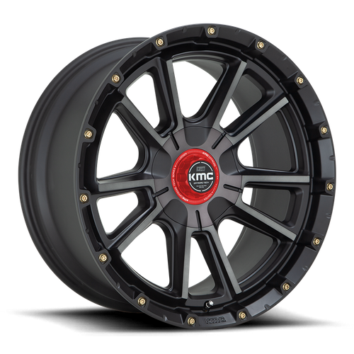 KMC SYNC Satin Black W/ Gray Tint wheel view 3