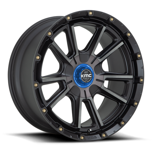 KMC SYNC Satin Black W/ Gray Tint wheel view 2