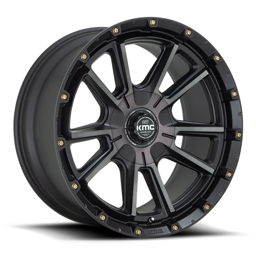 KMC SYNC Satin Black W/ Gray Tint wheel