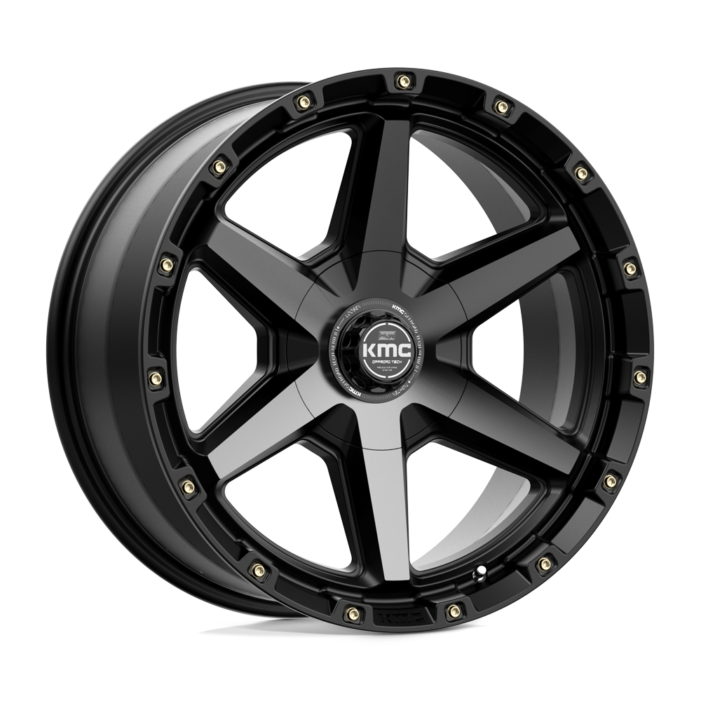 KMC TEMPO Satin Black W/ Gray Tint wheel view 4