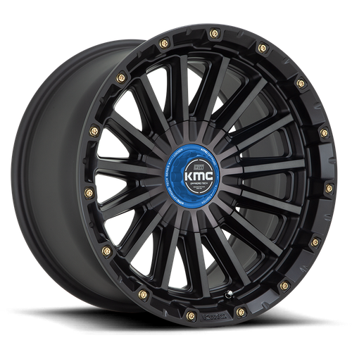 KMC SIGNAL Satin Black W/ Gray Tint wheel view 3