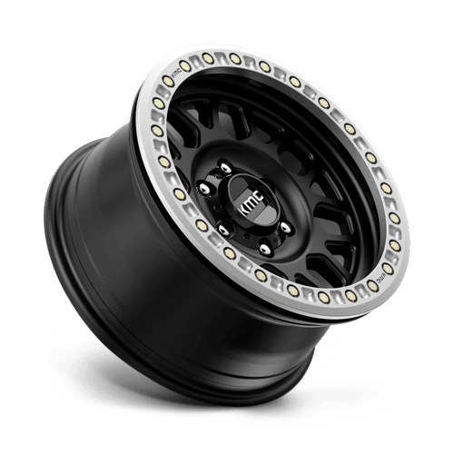 KMC GRENADE DESERT BEADLOCK Satin Black wheel view 2