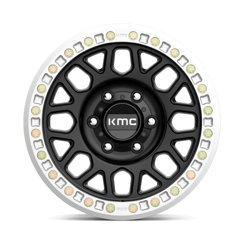 KMC GRENADE DESERT BEADLOCK Satin Black wheel view 3