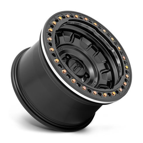 KMC TANK BEADLOCK Satin Black wheel view 2