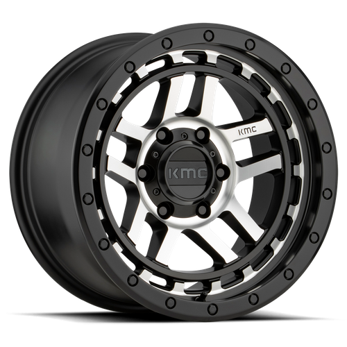 KMC RECON Satin Black Machined wheel