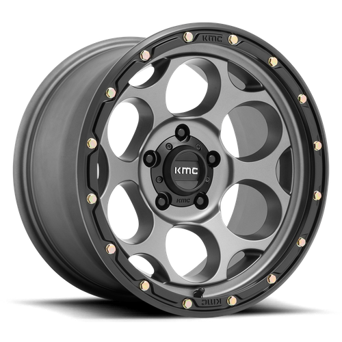 KMC DIRTY HARRY Satin Gray W/ Black Lip wheel