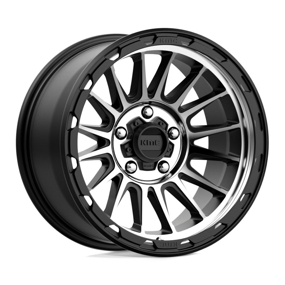 KMC IMPACT Satin Black Machined wheel view 4
