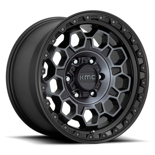 KMC TREK Satin Black W/ Gray Tint wheel