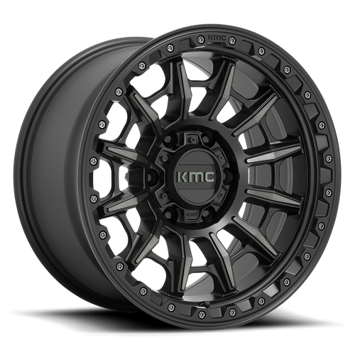 KMC CARNAGE Satin Black W/ Gray Tint wheel