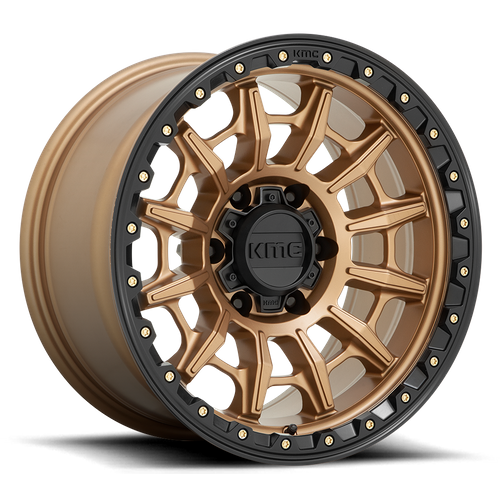 KMC CARNAGE Matte Bronze W/ Black Lip wheel