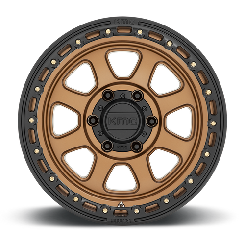 KMC CHASE Matte Bronze W/ Black Lip wheel view 3