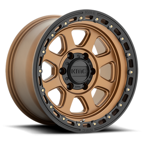 KMC CHASE Matte Bronze W/ Black Lip wheel