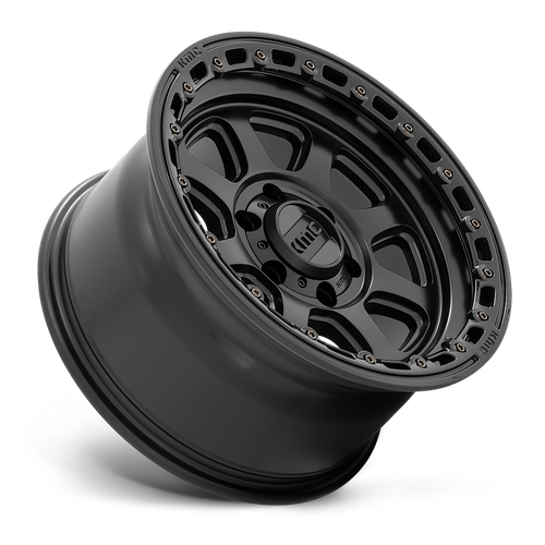 KMC CHASE Satin Black W/ Gloss Black Lip wheel view 2