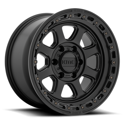 KMC CHASE Satin Black W/ Gloss Black Lip wheel