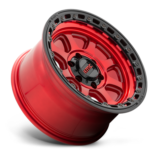 KMC CHASE Candy Red W/ Black Lip wheel view 2