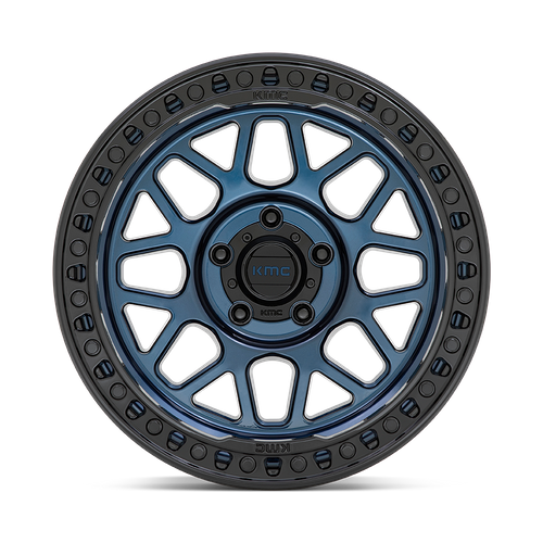 KMC GRS Midnight Blue W/ G-Black Lip wheel view 3
