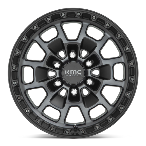 KMC SUMMIT Satin Black W/ Gray Tint wheel view 3