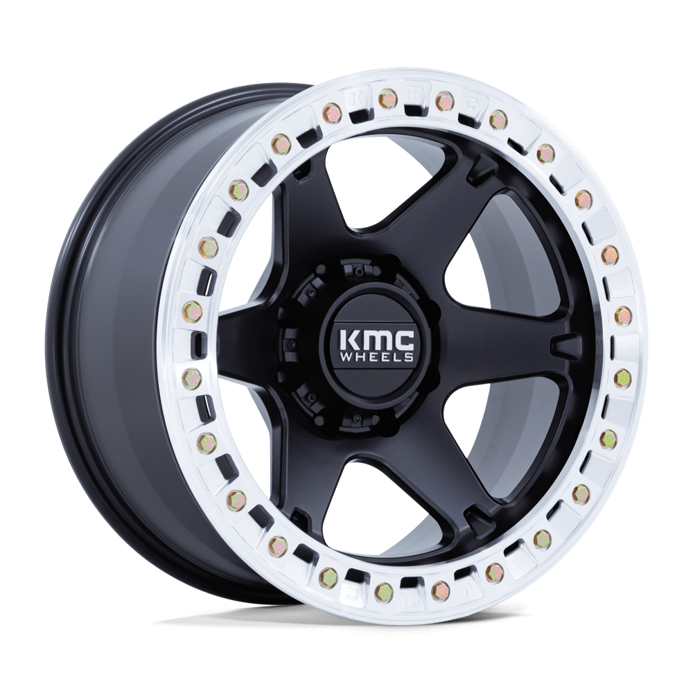 KMC VI BEADLOCK Satin Black W/ Machined Ring Wheels