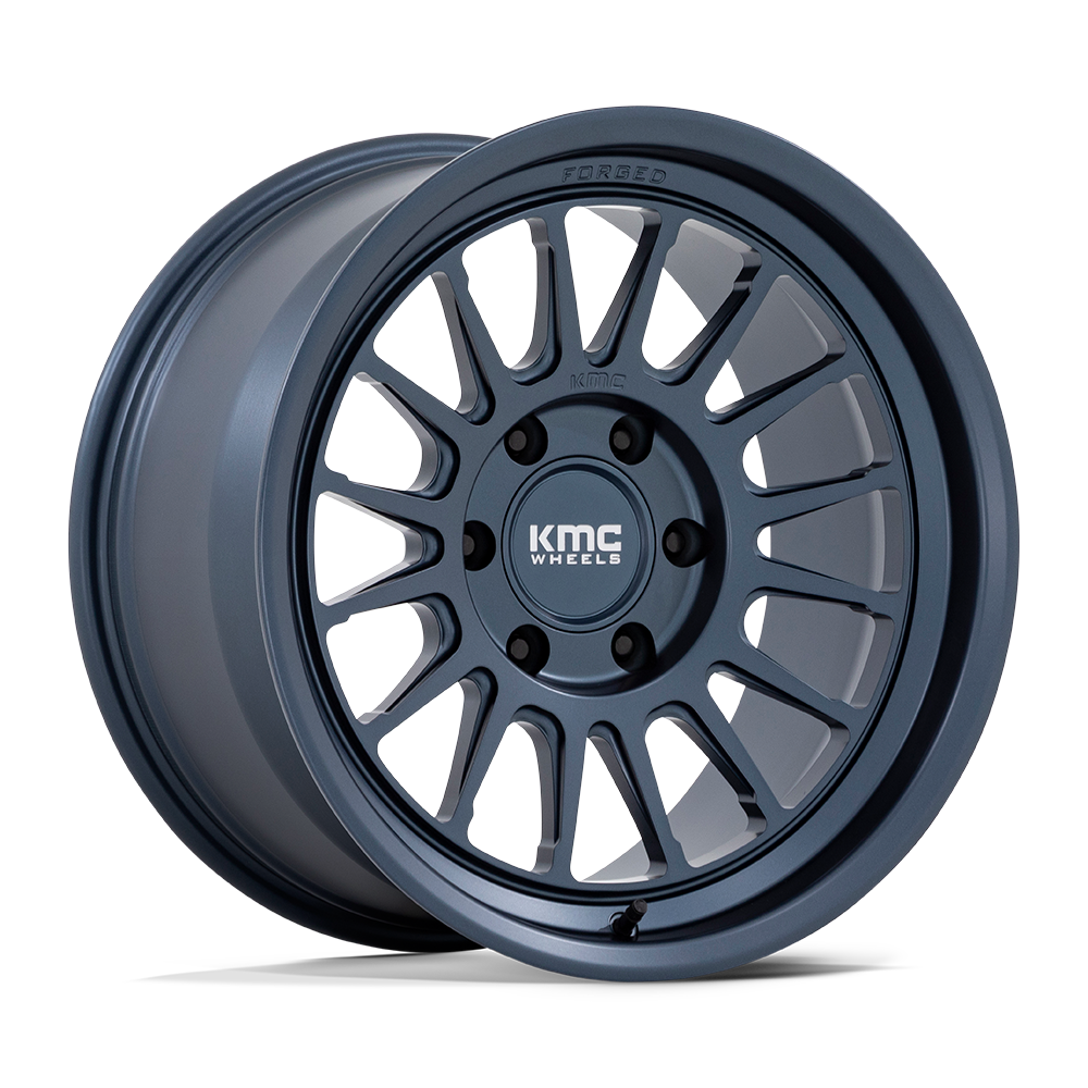 KMC IMPACT FORGED MONOBLOCK Metallic Blue wheel view 4