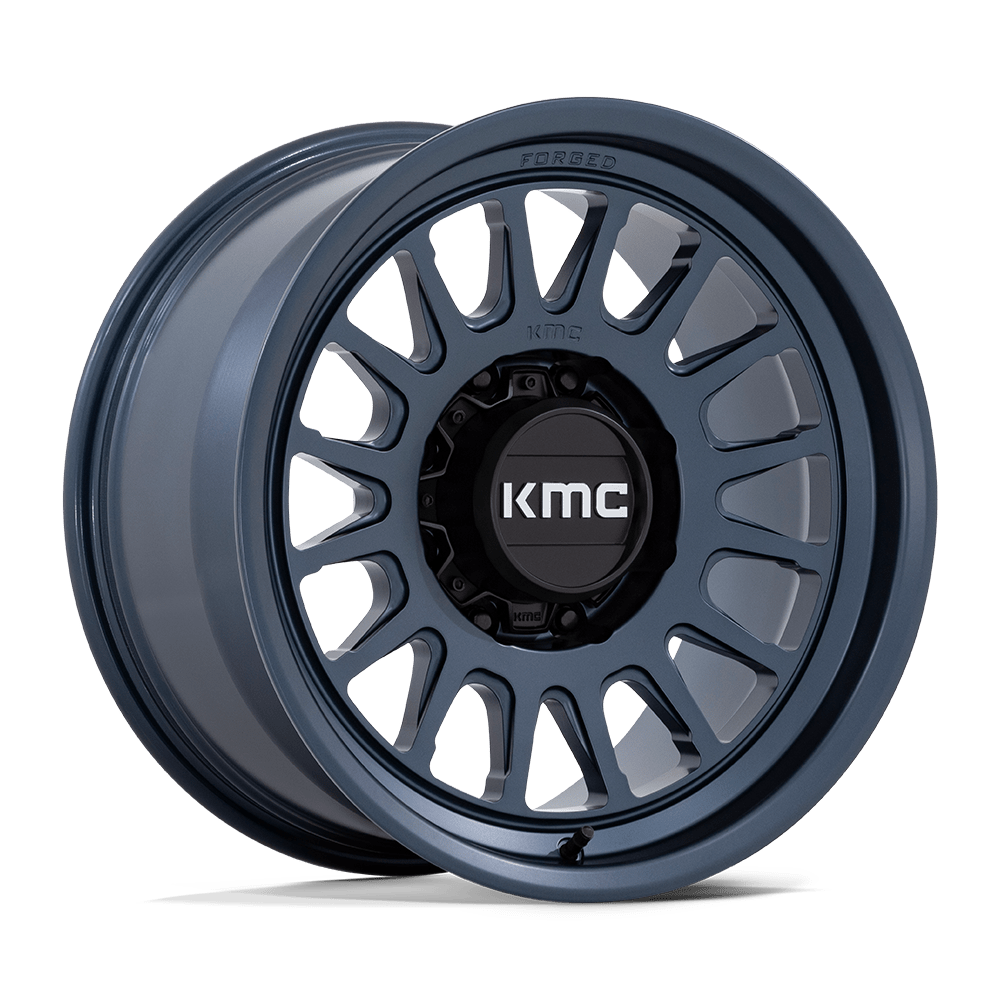 KMC IMPACT FORGED MONOBLOCK Metallic Blue wheel view 4