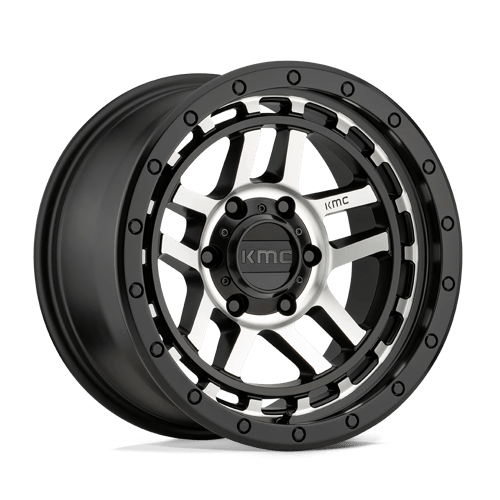 KM540 17X9 5X5.0 S-BLK MACH -12MM