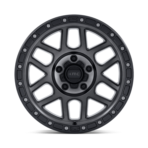 KMC MESA Satin Black W/ Gray Tint wheel view 3
