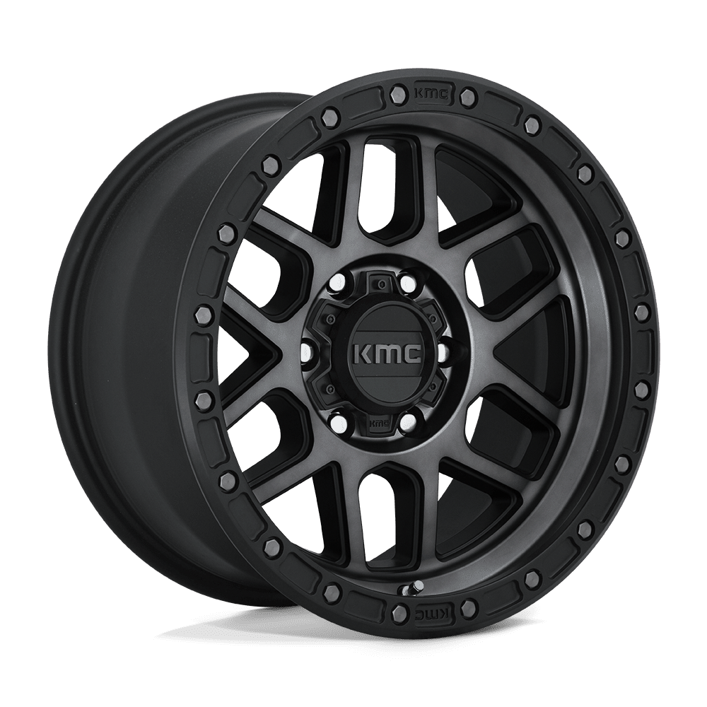 KMC MESA Satin Black W/ Gray Tint wheel view 4