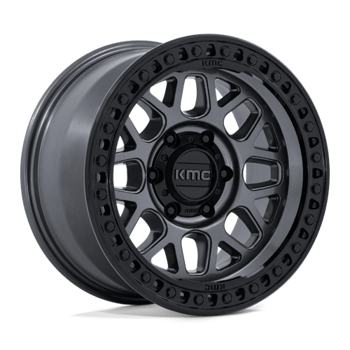 KMC GRS Gloss Gunmetal W/ Gloss Black wheel