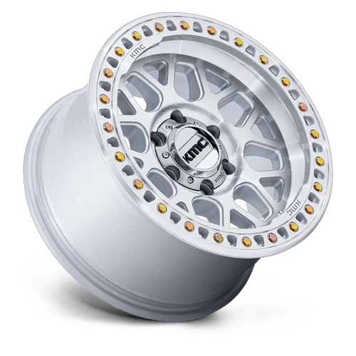 KMC GRS Gloss Silver W/ Machined Face wheel view 2