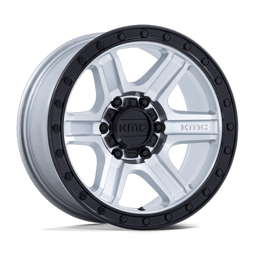 KMC OUTRUN Machined W/ Gloss Black Lip wheel