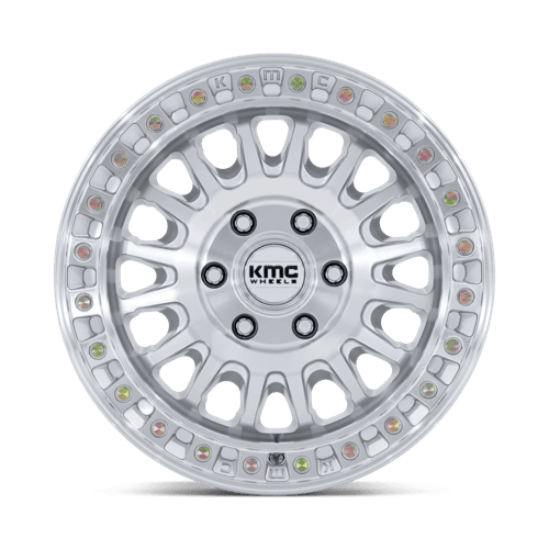 KMC IMS Gloss Silver W/ Machined Face wheel view 3