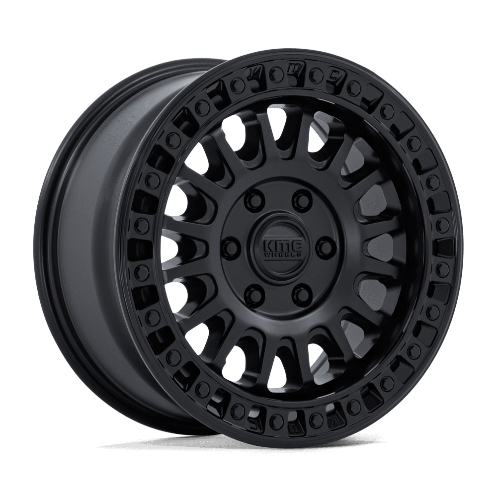 KMC IMS Matte Black W/ Gloss Black Lip wheel view 4