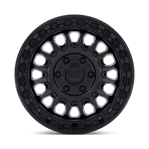KMC IMS Matte Black W/ Gloss Black Lip wheel view 3