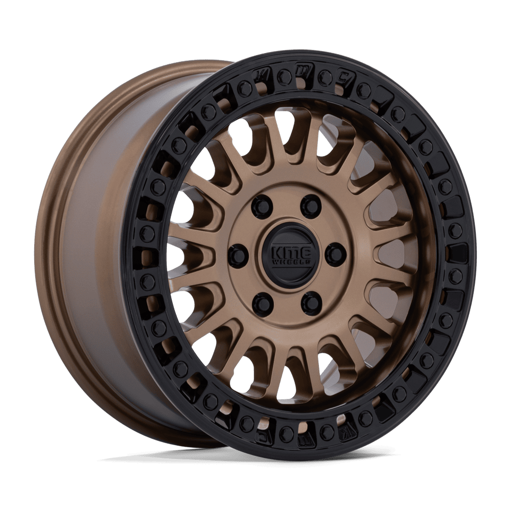 KMC IMS Matte Bronze W Gloss Black Lip wheel view 4