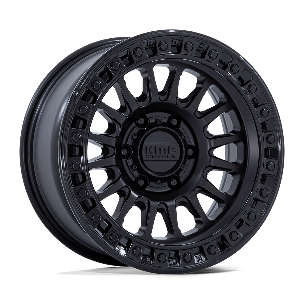 KMC IMS Matte Black W/ Gloss Black Lip Wheels