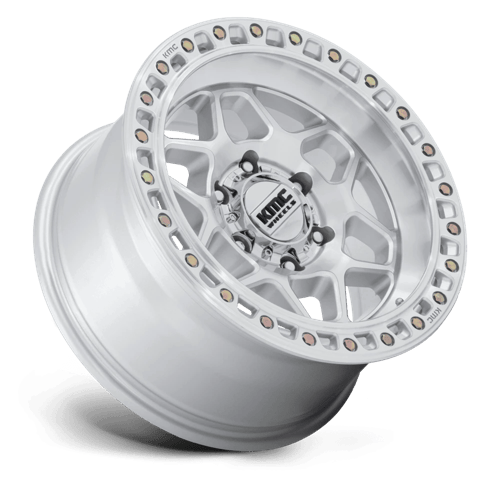 KMC TORX Gloss Silver W/ Machined Face wheel view 2