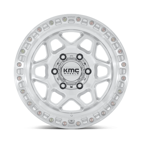 KMC TORX Gloss Silver W/ Machined Face wheel view 3