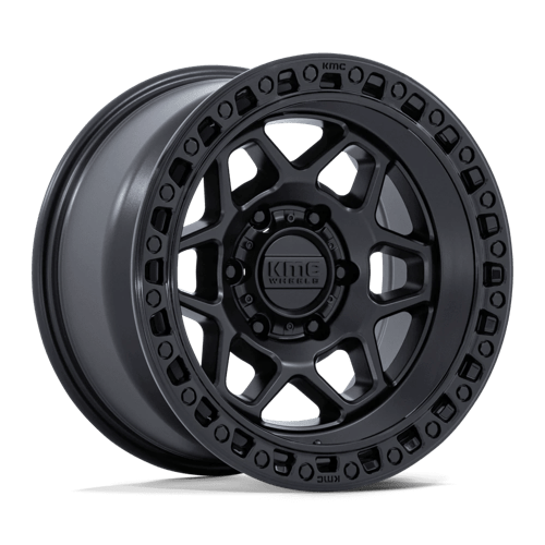 KMC TORX Matte Black W/ Gloss Black Lip wheel
