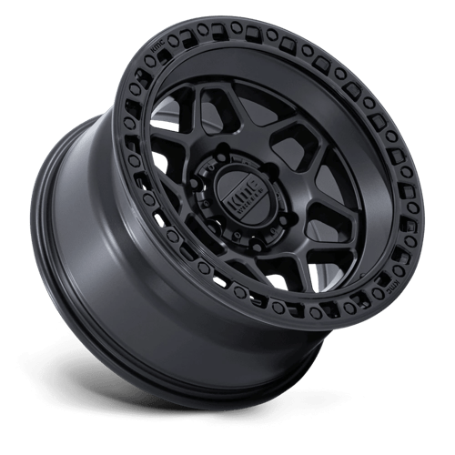 KMC TORX Matte Black W/ Gloss Black Lip wheel view 2