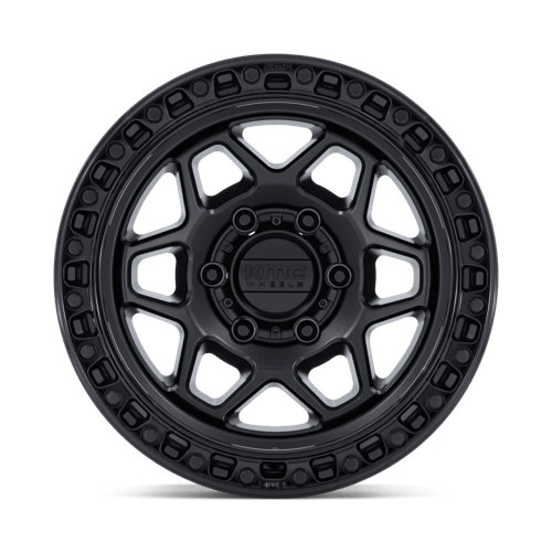 KMC TORX Matte Black W/ Gloss Black Lip wheel view 3