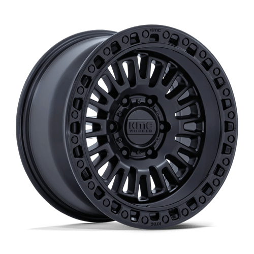 KMC AZTEC Matte Black W/ Gloss Black Lip wheel