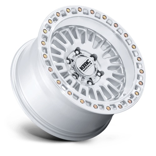 KMC AZTEC Gloss Silver W/ Machined Face wheel view 2