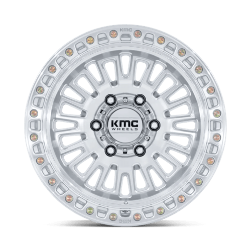 KMC AZTEC Gloss Silver W/ Machined Face wheel view 3