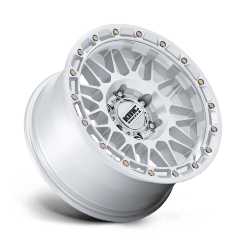 KMC ATTACK Gloss Silver W/ Machined Face wheel view 2